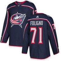 Adidas Blue Columbus Blue Jackets #71 Nick Foligno Navy Blue Home Authentic Stitched Youth NHL Jersey