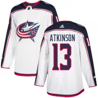 Adidas Blue Columbus Blue Jackets #13 Cam Atkinson White Road Authentic Stitched Youth NHL Jersey