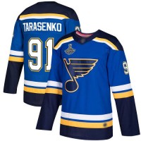 Adidas St. Louis Blues #91 Vladimir Tarasenko Blue Home Authentic Stanley Cup Champions Stitched Youth NHL Jersey
