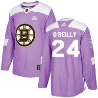 Adidas Boston Bruins #24 Terry O'Reilly Purple Authentic Fights Cancer Youth Stitched NHL Jersey