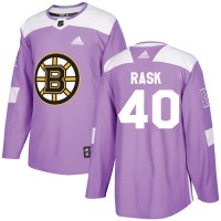 Adidas Boston Bruins #40 Tuukka Rask Purple Authentic Fights Cancer Youth Stitched NHL Jersey