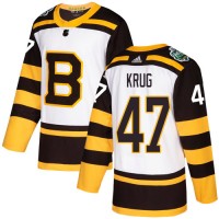 Adidas Boston Bruins #47 Torey Krug White Authentic 2019 Winter Classic Youth Stitched NHL Jersey