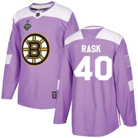Adidas Boston Bruins #40 Tuukka Rask Purple Authentic Fights Cancer Stanley Cup Final Bound Youth Stitched NHL Jersey