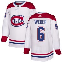 Adidas Montreal Canadiens #6 Shea Weber White Authentic Stitched Youth NHL Jersey