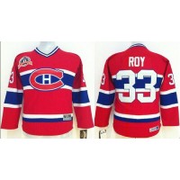Montreal Canadiens #33 Patrick Roy Red CCM Throwback Stitched Youth NHL Jersey