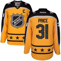 Montreal Canadiens #31 Carey Price Yellow 2017 All-Star Atlantic Division Stitched Youth NHL Jersey