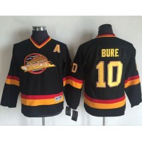 Vancouver Canucks #10 Pavel Bure Black CCM Throwback Youth Stitched NHL Jersey