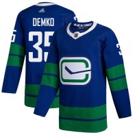Adidas Vancouver Canucks #35 Thatcher Demko Blue Alternate Authentic Stitched Youth NHL Jersey