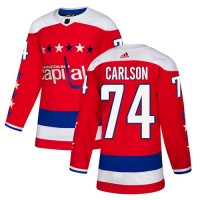 Adidas Washington Capitals #74 John Carlson Red Alternate Authentic Stitched Youth NHL Jersey