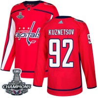 Adidas Washington Capitals #92 Evgeny Kuznetsov Red Home Authentic Stanley Cup Final Champions Stitched Youth NHL Jersey
