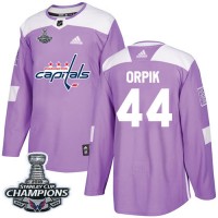 Adidas Washington Capitals #44 Brooks Orpik Purple Authentic Fights Cancer Stanley Cup Final Champions Stitched Youth NHL Jersey