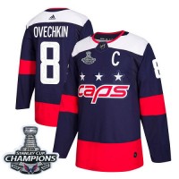 Adidas Washington Capitals #8 Alex Ovechkin Navy Authentic 2018 Stadium Series Stanley Cup Final Champions Stitched Youth NHL Jersey