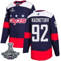 Adidas Washington Capitals #92 Evgeny Kuznetsov Navy Authentic 2018 Stadium Series Stanley Cup Final Champions Stitched Youth NHL Jersey