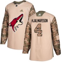 Adidas Arizona Coyotes #4 Niklas Hjalmarsson Camo Authentic 2017 Veterans Day Stitched Youth NHL Jersey