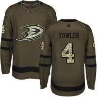 Adidas Anaheim Ducks #4 Cam Fowler Green Salute to Service Youth Stitched NHL Jersey