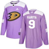 Adidas Anaheim Ducks #9 Paul Kariya Purple Authentic Fights Cancer Youth Stitched NHL Jersey