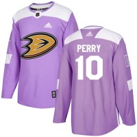 Adidas Anaheim Ducks #10 Corey Perry Purple Authentic Fights Cancer Youth Stitched NHL Jersey