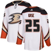 Adidas Anaheim Ducks #25 Ondrej Kase White Road Authentic Youth Stitched NHL Jersey