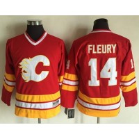 Calgary Flames #14 Theoren Fleury Red CCM Throwback Stitched Youth NHL Jersey
