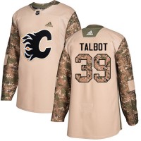 Adidas Calgary Flames #39 Cam Talbot Camo Authentic 2017 Veterans Day Stitched Youth NHL Jersey