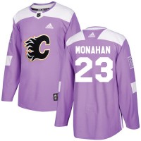 Adidas Calgary Flames #23 Sean Monahan Purple Authentic Fights Cancer Stitched Youth NHL Jersey