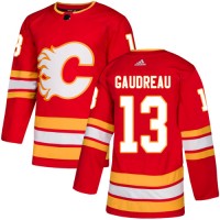 Adidas Calgary Flames #13 Johnny Gaudreau Red Alternate Authentic Stitched Youth NHL Jersey
