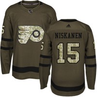 Adidas Philadelphia Flyers #15 Matt Niskanen Green Salute to Service Stitched Youth NHL Jersey