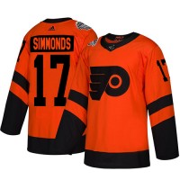 Adidas Philadelphia Flyers #17 Wayne Simmonds Orange Authentic 2019 Stadium Series Stitched Youth NHL Jersey