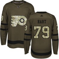Adidas Philadelphia Flyers #79 Carter Hart Green Salute to Service Stitched Youth NHL Jersey