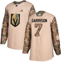 Adidas Vegas Golden Knights #7 Jason Garrison Camo Authentic 2017 Veterans Day Stitched Youth NHL Jersey