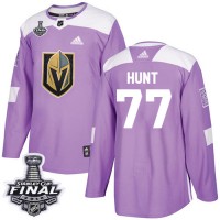 Adidas Vegas Golden Knights #77 Brad Hunt Purple Authentic Fights Cancer 2018 Stanley Cup Final Stitched Youth NHL Jersey