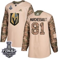 Adidas Vegas Golden Knights #81 Jonathan Marchessault Camo Authentic 2017 Veterans Day 2018 Stanley Cup Final Stitched Youth NHL Jersey