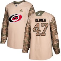 Adidas Carolina Hurricanes #47 James Reimer Camo Authentic 2017 Veterans Day Stitched Youth NHL Jersey