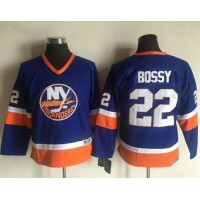 New York Islanders #22 Mike Bossy Light Blue CCM Throwback Stitched Youth NHL Jersey