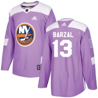 Adidas New York Islanders #13 Mathew Barzal Purple Authentic Fights Cancer Stitched Youth NHL Jersey