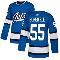 Adidas Winnipeg Jets #55 Mark Scheifele Blue Alternate Authentic Stitched Youth NHL Jersey