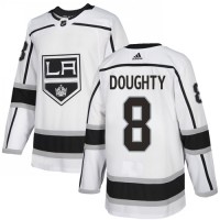 Adidas Los Angeles Kings #8 Drew Doughty White Road Authentic Stitched Youth NHL Jersey