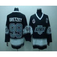 Los Angeles Kings #99 Wayne Gretzky Black CCM Throwback Embroidered Youth NHL Jersey