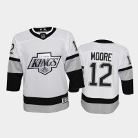 Adidas Los Angeles Kings #12 Trevor Moore Youth 2021-22 Alternate Game NHL Jersey - White