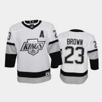 Adidas Los Angeles Kings #23 Dustin Brown Youth 2021-22 Alternate Game NHL Jersey - White