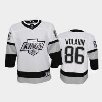Adidas Los Angeles Kings #86 Christian Wolanin Youth 2021-22 Alternate Game NHL Jersey - White