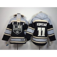 Los Angeles Kings #11 Anze Kopitar Black Sawyer Hooded Sweatshirt Stitched Youth NHL Jersey