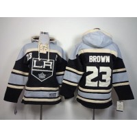 Los Angeles Kings #23 Dustin Brown Black Sawyer Hooded Sweatshirt Stitched Youth NHL Jersey