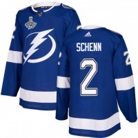 Adidas Tampa Bay Lightning #2 Luke Schenn Blue Home Authentic Youth 2020 Stanley Cup Champions Stitched NHL Jersey