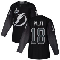 Adidas Tampa Bay Lightning #18 Ondrej Palat Black Alternate Authentic Youth 2020 Stanley Cup Champions Stitched NHL Jersey