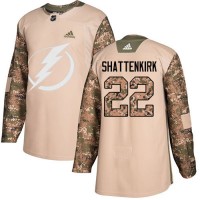Adidas Tampa Bay Lightning #22 Kevin Shattenkirk Camo Authentic 2017 Veterans Day Youth Stitched NHL Jersey
