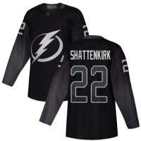 Adidas Tampa Bay Lightning #22 Kevin Shattenkirk Black Alternate Authentic Youth Stitched NHL Jersey