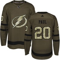 Adidas Tampa Bay Lightning #20 Nicholas Paul Green Salute to Service Stitched Youth NHL Jersey