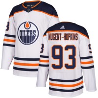 Adidas Edmonton Oilers #93 Ryan Nugent-Hopkins White Road Authentic Stitched Youth NHL Jersey