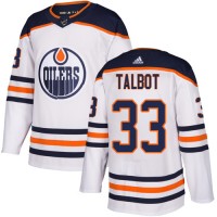 Adidas Edmonton Oilers #33 Cam Talbot White Road Authentic Stitched Youth NHL Jersey